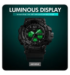 SKMEI 1742 Four-screen LED Digital Display Luminous Sports Shockproof Electronic Watch for Men