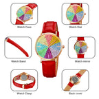 SKMEI 1811 Eight Color Diamond Round Dial Quartz Watch for Ladies