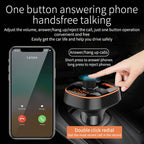 BC52 QC3.0 Fast Charging Car Colorful Atmosphere Light Bluetooth MP3 Player FM Transmitter, BC52