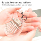 Mini Dazzle Acrylic 8 Tone Thumb Piano Kalimba Musical Instruments