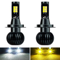 DC9-32V / 3000LM / 30W / 6000K+3000K IP65 Car LED Double Color Fog Light with 12LEDs CSP Lamp Beads, 2 PCS EV15 H1, 2 PCS EV15 H3, 2 PCS EV15 H7