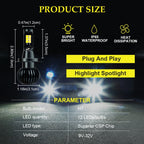 DC9-32V / 3000LM / 30W / 6000K+3000K IP65 Car LED Double Color Fog Light with 12LEDs CSP Lamp Beads, 2 PCS EV15 H1, 2 PCS EV15 H3, 2 PCS EV15 H7