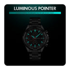SKMEI 9192 Men Calendar Timing Stainless Steel Belt Luminous Quartz Watch