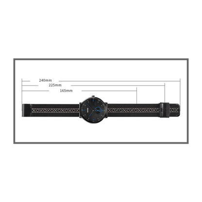 SKMEI 9218 Men Horizontal Striped Arabic Numeral Dial Mesh Belt Quartz Watch
