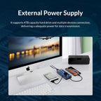ORICO AT2U3-7AB-GY-BP 7 In 1 Aluminum Alloy Multi-Port USB HUB with Individual Switches, 7AB