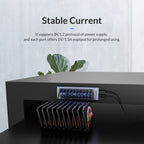ORICO AT2U3-7AB-GY-BP 7 In 1 Aluminum Alloy Multi-Port USB HUB with Individual Switches, 7AB