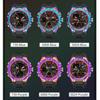 SANDA Dual Digital Display Luminous Stopwatch Chronograph Alarm Clock Men Quartz Sports Watch