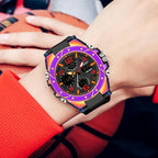 SANDA Dual Digital Display Luminous Stopwatch Chronograph Alarm Clock Men Quartz Sports Watch