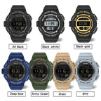 SANDA 2106 LED Digital Display Luminous Alarm Clock Men Outdoor Sports Electronic Watch