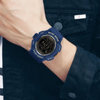 SANDA 2106 LED Digital Display Luminous Alarm Clock Men Outdoor Sports Electronic Watch