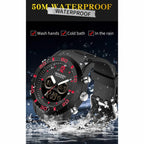 SANDA 3106 Dual Digital Display Men Outdoor Sports Luminous Shockproof Electronic Watch