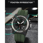 SANDA 3107 Dual Digital Display Luminous Alarm Clock Men Outdoor Sports Electronic Watch
