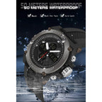 SANDA 3107 Dual Digital Display Luminous Alarm Clock Men Outdoor Sports Electronic Watch