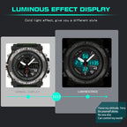 SANDA 3107 Dual Digital Display Luminous Alarm Clock Men Outdoor Sports Electronic Watch