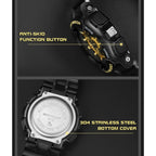 SANDA World Time Luminous Calendar Multifunctional Men Sports Quartz Watch
