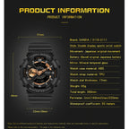 SANDA World Time Luminous Calendar Multifunctional Men Sports Quartz Watch