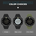 SANDA 6071 Three-split Screen LED Digital Display Luminous Stopwatch Timing Multifunctional Men Sports Electronic Watch