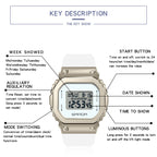 SANDA 9006 LED Digital Display Square Dial Sports Electronic Watch for Men and Women