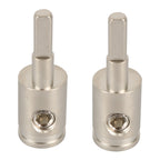 A5678 2 PCS Car Small Size Nickel-plated Brass 4GA to 8GA Audio Terminal Block, A5678