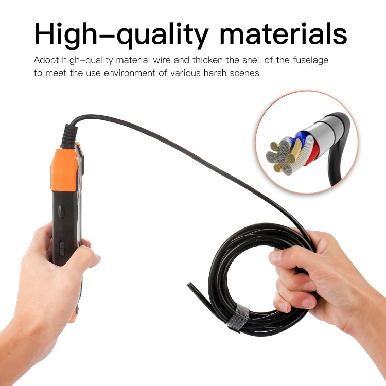 T20 4.3 inch IPS Color Screen 7.9mm Dual Cameras Waterproof Hard Cable Digital Endoscope, 2米, 3.5米, 5米, 10米
