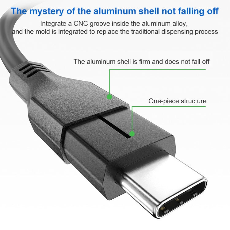 100W USB-C / Type-C 4.0 Male to USB-C / Type-C 4.0 Male Full-function Data Cable for Thunderbolt 3, 0.5m, 0.8m, 1m