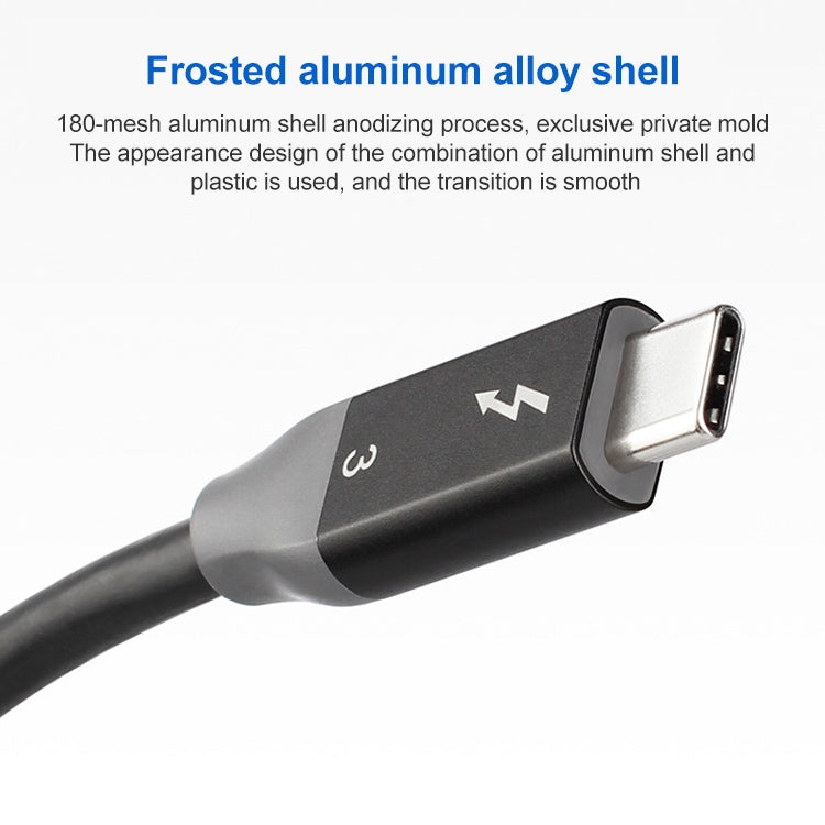100W USB-C / Type-C 4.0 Male to USB-C / Type-C 4.0 Male Two-color Full-function Data Cable for Thunderbolt 3, 0.31m, 0.61m, 0.95m, 1.22m