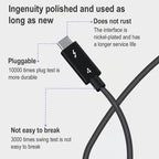 USB-C / Type-C Male to USB-C / Type-C Male Multi-function Transmission Cable for Thunderbolt 4, 0.3m, 0.8m, 1m, 1.2m