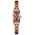 OLEVS 5501 Diamond Small Dial Tungsten Steel Bracelet Quartz Watch for Ladies