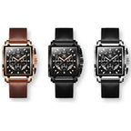 OLEVS 9919 Square Dial Chronograph Luminous Quartz Watch for Men