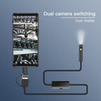 AN100 3 in 1 IP68 Waterproof USB-C / Type-C + Micro USB + USB Dual Cameras Industrial Didital Endoscope with 9 LEDs, Support Android System, Lens Diameter: 5.5mm, 1m Soft Cable, 2m Soft Cable, 3.5m Soft Cable, 5m Soft Cable, 10m Soft Cable, 1m Hard Cab...