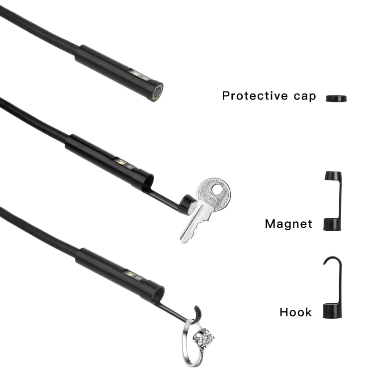 AN100 3 in 1 IP68 Waterproof USB-C / Type-C + Micro USB + USB Dual Cameras Industrial Didital Endoscope with 9 LEDs, Support Android System, Lens Diameter: 5.5mm, 1m Soft Cable, 2m Soft Cable, 3.5m Soft Cable, 5m Soft Cable, 10m Soft Cable, 1m Hard Cab...