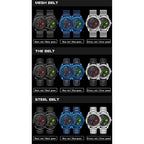 SANDA 1065 3D Hollow Out Wheel Non-rotatable Dial Quartz Watch for Men, Steel Belt, Leather Belt, Mesh Belt