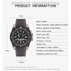 SANDA 6078 Fluorescent Calendar Dial Transparent Strap Quartz Watch for Women