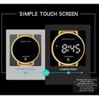 SANDA 8011 Touch Screen LED Digital Display Round Dial Electronic Watch for Men