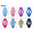 SKMEI 1451 LED Digital Stopwatch Chronograph Luminous Children Sports Electronic Watch, 1451(Transparent Pink Blue), 1451(Transparent Pink), 1451(Transparent Purple), 1451(Transparent Sky Blue), 1451(Transparent Rose Red), 1451(White Shell Blue Circle)...