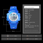 SKMEI 1451 LED Digital Stopwatch Chronograph Luminous Children Sports Electronic Watch, 1451(Transparent Pink Blue), 1451(Transparent Pink), 1451(Transparent Purple), 1451(Transparent Sky Blue), 1451(Transparent Rose Red), 1451(White Shell Blue Circle)...
