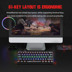 HXSJ V900 61 Keys Cool Lighting Effect Mechanical Wired Keyboard, Black Red, Black White, Black, White