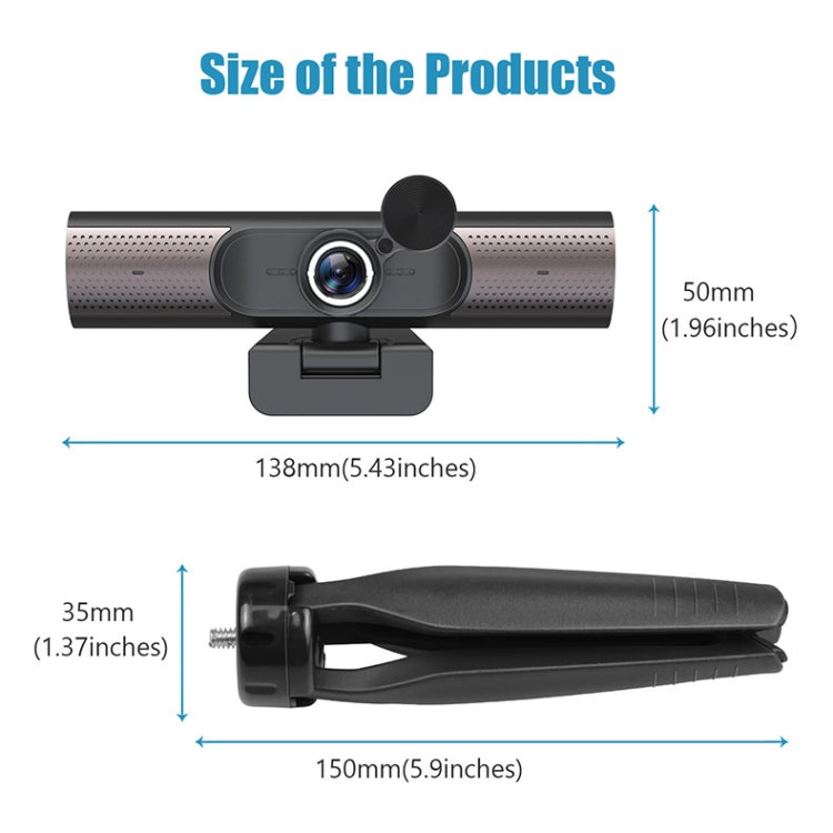 HY33 1080P HD USB Computer Webcam, With Speaker, without Speaker