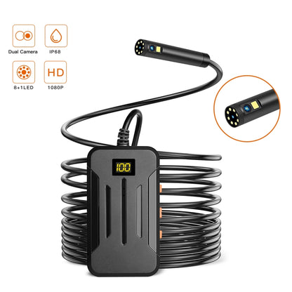 F300 8mm IP68 Watweproof HD Dual Cameras Digital Endoscope, 2m Hard Cable, 5m Hard Cable, 10m Hard Cable