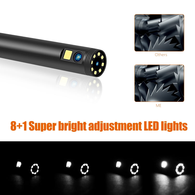 F300 8mm IP68 Watweproof HD Dual Cameras Digital Endoscope, 2m Hard Cable, 5m Hard Cable, 10m Hard Cable