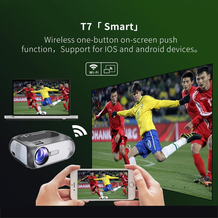 T7 1920x1080P 200 ANSI Portable Home Theater LED HD Digital Projector,, Basic Version,US Plug, Same Screen Version,US Plug