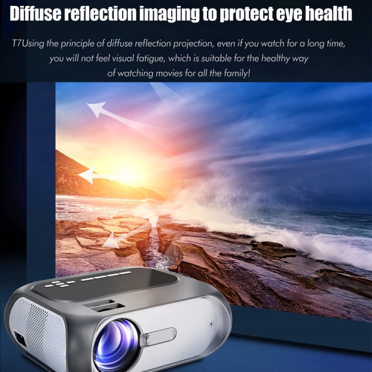 T7 1920x1080P 200 ANSI Portable Home Theater LED HD Digital Projector,, Basic Version,US Plug, Same Screen Version,US Plug