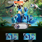 T7 1920x1080P 200 ANSI Portable Home Theater LED HD Digital Projector,, Basic Version,US Plug, Same Screen Version,US Plug