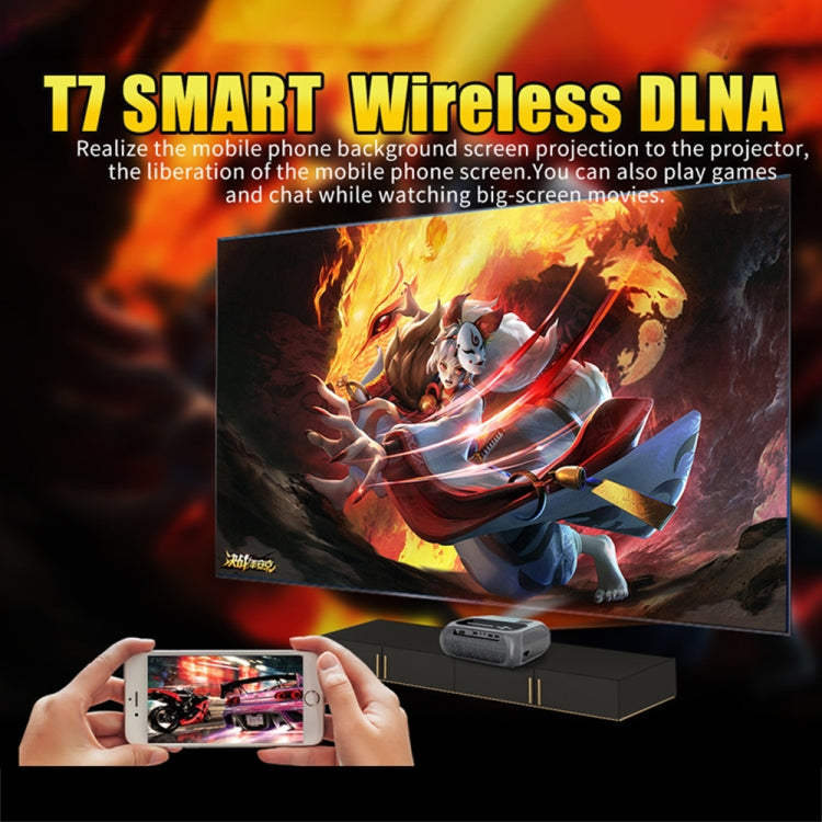 T7 1920x1080P 200 ANSI Portable Home Theater LED HD Digital Projector, Basic Version,, Basic Version, UK Plug, Basic Version, AU Plug