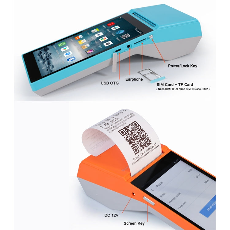 SGT-SP01 5.5 inch HD Screen Handheld POS Receipt Printer, Basic Version,, EU Plug, US Plug, UK Plug, AU Plug
