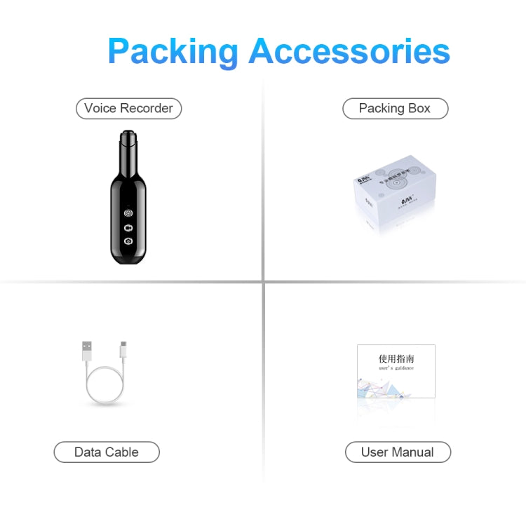 D3 AI Smart High-definition Noise Reduction Voice Recorder, 4GB, 8GB, 16GB, 32GB, 64GB, 128GB
