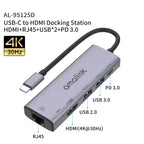 amalink 95125D Type-C / USB-C to HDMI + RJ45 + 2 Ports USB + PD 3.0 Multi-function HUB, 95125D