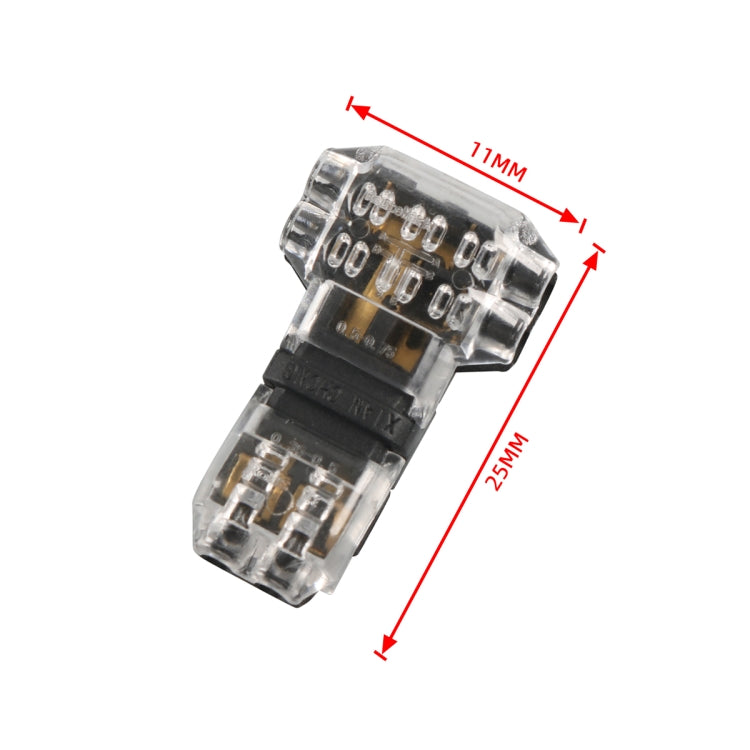A6537 30 in 1 Car T-type + H-typeTransparent Stripping-free Terminal Block, 30 in 1