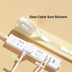 Thermal Label Data Cable Sort Stickers For NiiMbot D101 / D11, 12.5 x 99mm 70 Sheets Lucky You, 12.5 x 99mm 70 Sheets Mint Green, 12.5 x 99mm 70 Sheets Cyan Cloud