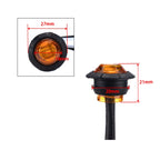 15 in 1 Red + Amber + White Light Truck Trailer LED Round Side Marker Lamp, A5015